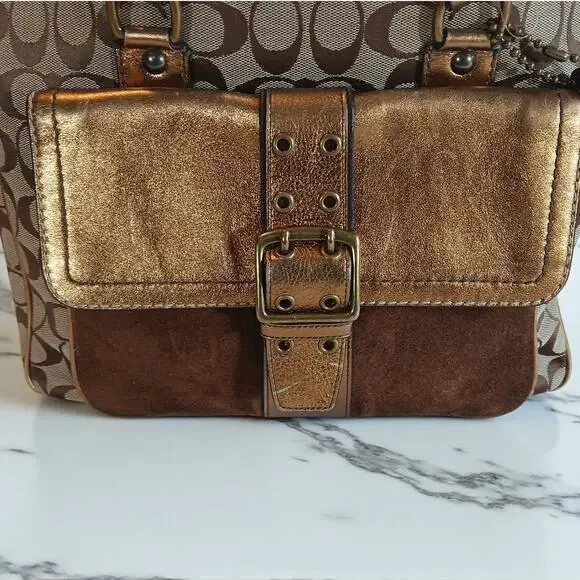 Coach Signature Canvas/Leather Vintage Tote - Rare! - Picture 7 of 16